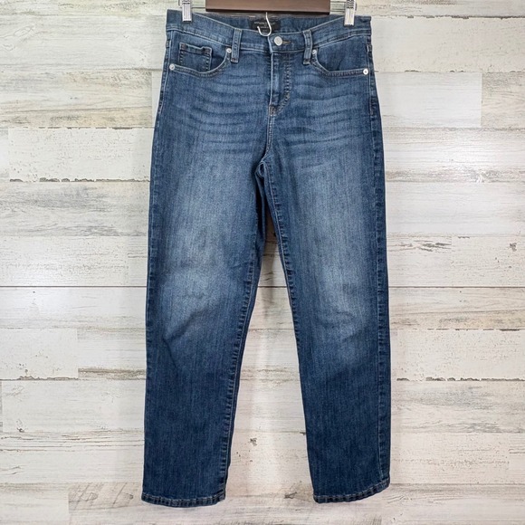 Banana Republic Denim - Banana Republic High-Rise Slim Jeans Womens Size 2 Dark Wash Stretch Denim